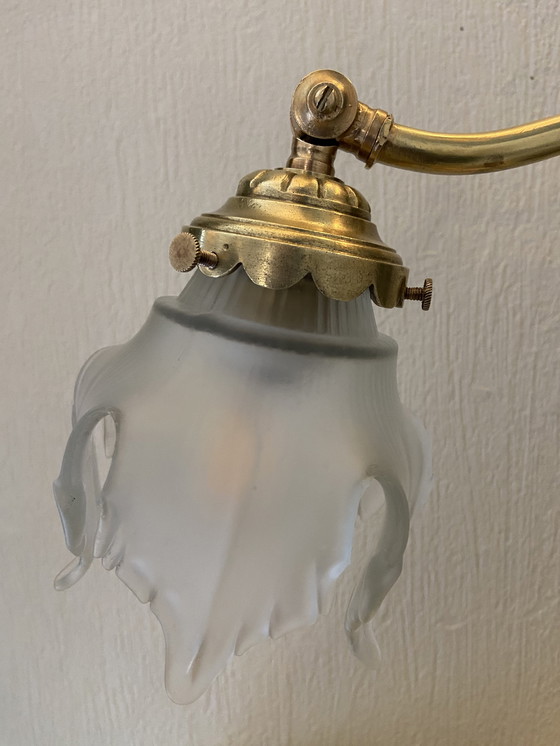 Image 1 of Art Nouveau style articulated bronze desk lamp