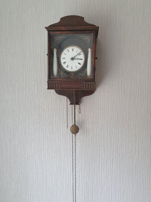 Antieke Franse wandklok - 1897 - houten uurwerk