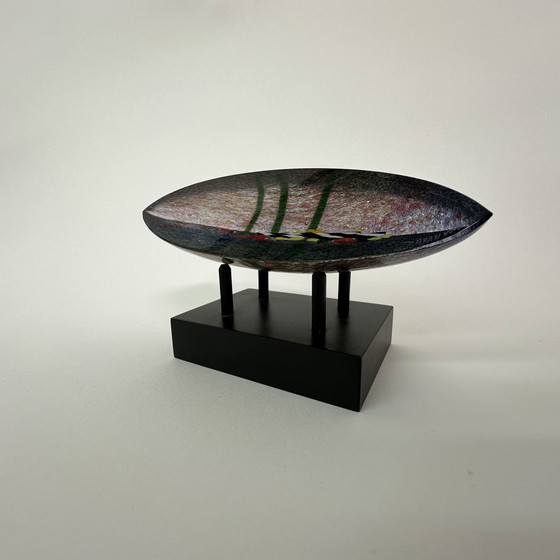 Image 1 of Bertil Vallien for Kosta Boda glass boat sculpture Limited edition Voyage