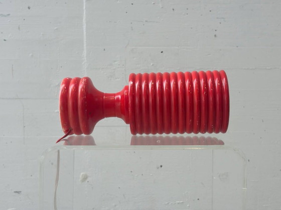 Image 1 of Lampada da tavolo rossa in pietra, stile futuristico, anni '70.