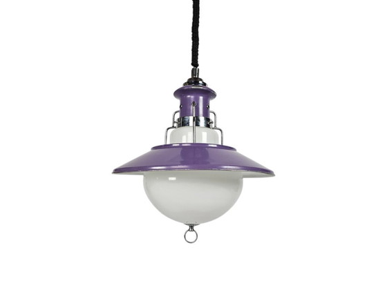 Image 1 of Brevettato - Space Age - hanglamp - opaline glas - metaal - Italie - 70's