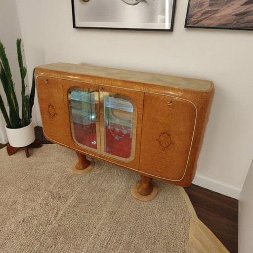 Vittorio Dassi Mid Century Modern Bar Dressoir | Vintage Houten Meubels voor Eetkamer 1950