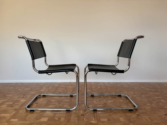 Image 1 of S33 Stoelen van Mart Stam voor Thonet, jaren 80, set van 2