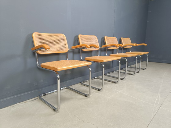Image 1 of Set of 4 vintage Marcel Breuer style armchairs, made in italy, 1970s