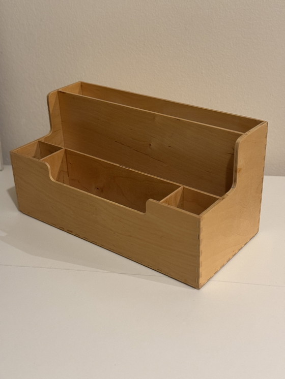 Image 1 of Vintage IKEA desk organizer plywood wood 90s