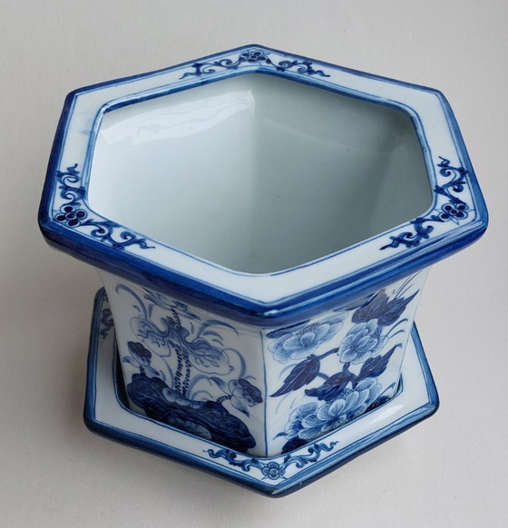 Image 1 of Antico vaso cinese - Porcellana bianca e blu