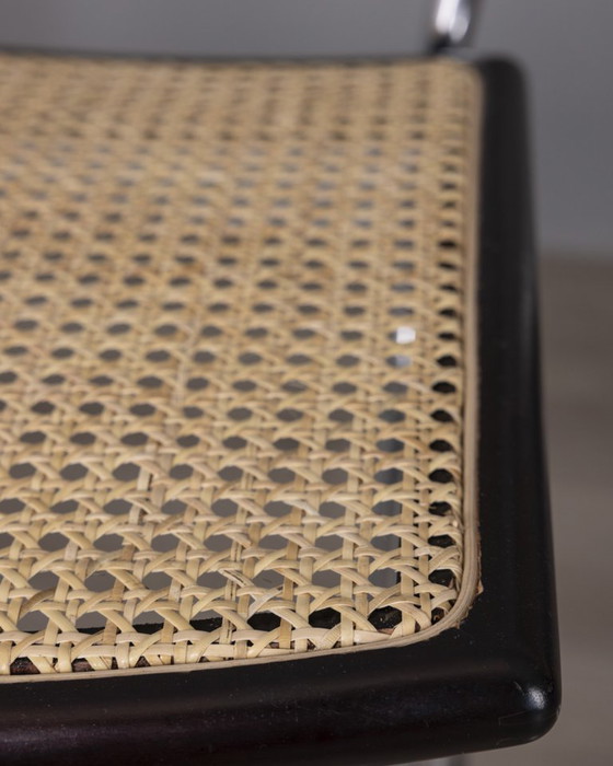 Image 1 of Set of 4 vintage 1960s metal and Vienna straw chairs, Italian design