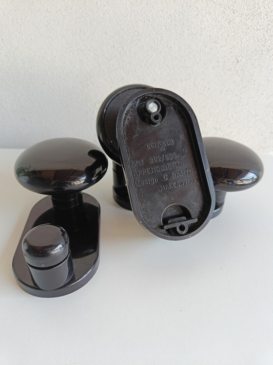 Image 1 of Set of 3 C. Bartoli Wall Hooks for Con&Con, Model 302/303, Made in Italy