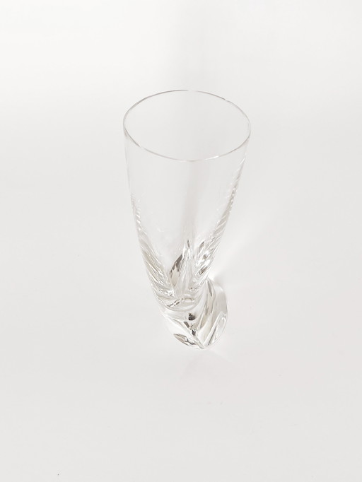 Touch Glass Whiskey Glasses by Angelo Mangiarotti for Cristalleria Colle, 1991, Set of 6
