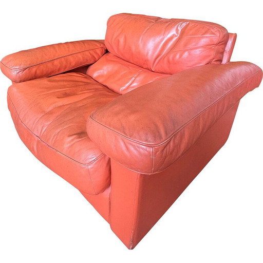 Sillón de mediados de siglo de Tito Agnoli para Poltrona Frau, Italia, década de 1970