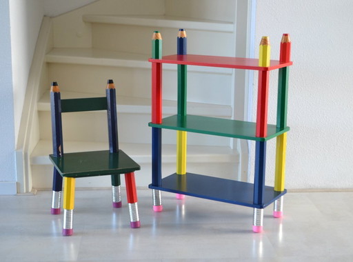 Pierre Sala vintage wandrek en stoel voor kind