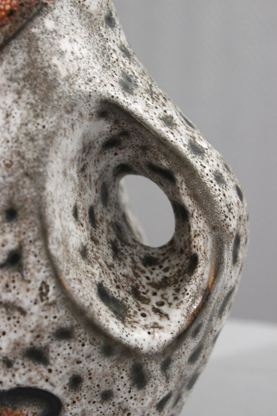 Image 1 of Marius Bessone in Vallauris - Large free-form vase abstract decor 1950s