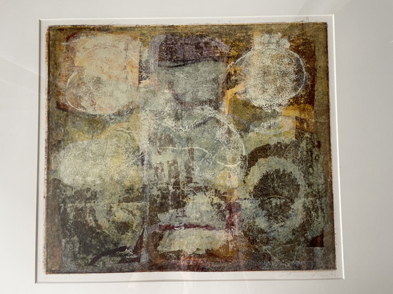 Image 1 of Thea Figee haar monotype 'Zonder Titel', 1996