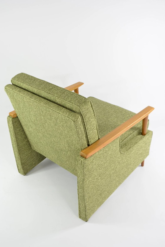 Image 1 of fauteuils uit de jaren 80 in gemêleerd groen