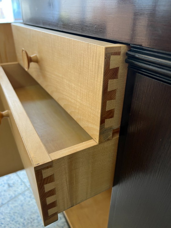 Image 1 of Art Deco / Streamline sideboard / credenza with original marble top – ca. 1930–1950, in the style of the Deutsche Werkstätten