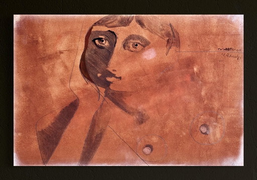 Robert Detheux rare peinture de 1962 