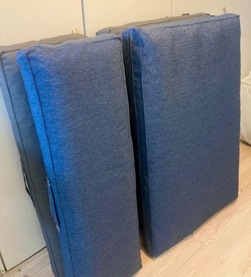 Coussins de jardin Redzipper bleu 2 pièces