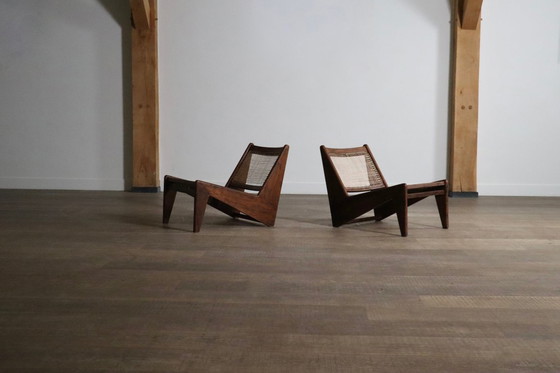 Image 1 of Pierre Jeanneret Kangaroo Chairs PJ-SI-59, Indien, 1955