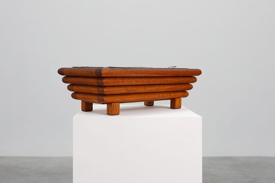 Image 1 of Jardinera Art Déco rectangular en madera, Francia 1920