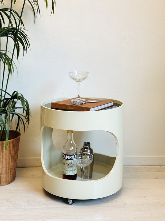 Image 1 of Vintage space age side table ‘LUNA’ – Opal Möbel, jaren ’60