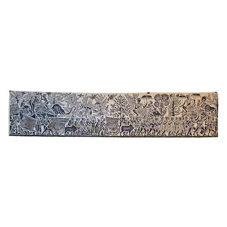 Old rubbing impression of the Angkor Wat temple, mid 20th century