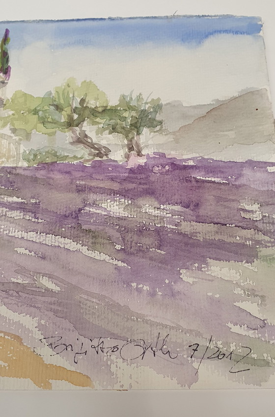 Image 1 of Watercolor Provence 20 x 50