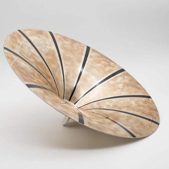 Image 1 of Rara WMF Ikora Centro Tazón con Negro Starburst Diseño Bauhaus Art Deco años 30 35cm