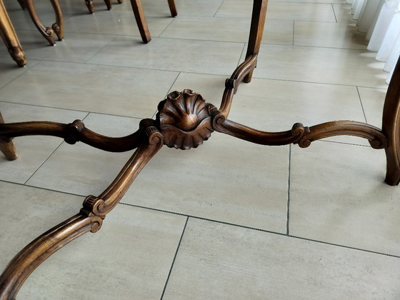 Consolle in legno con intagli in stile rococò, Console, Marrone, Rococo (foto 3 di 5)