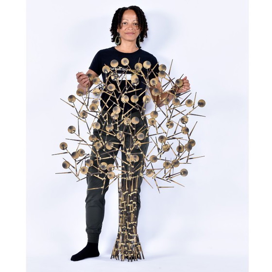 Image 1 of Marc kreiert brutalistische Fackelschnitt-Metall-Nagelbaum-Skulptur