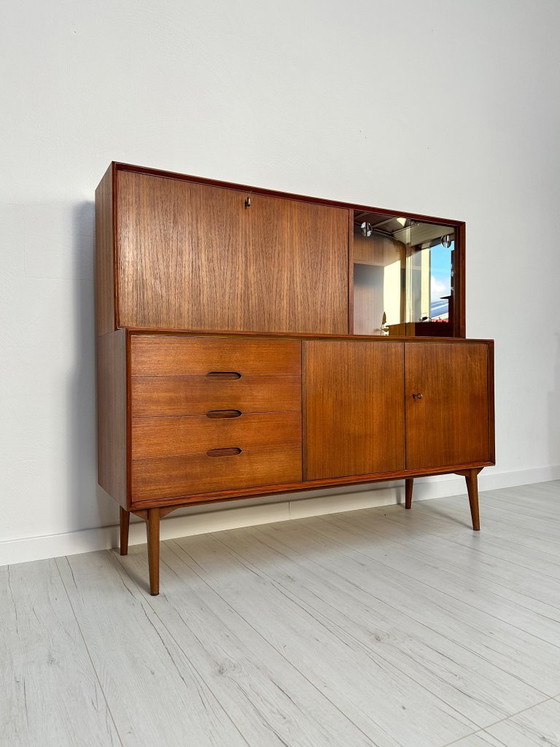 Image 1 of 1960s Teak Sideboard / Highboard ‘Vario 150’ by Rex Raab for Wilhelm Renz – Mid-Century Cabinet