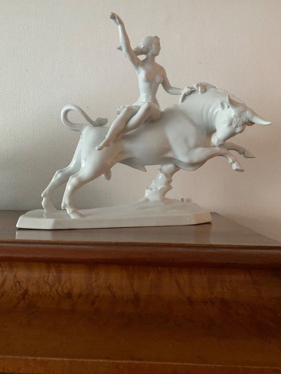 Image 1 of >>> Donna sul toro (Herend) RARA ❗️statua di grandi dimensioni <<