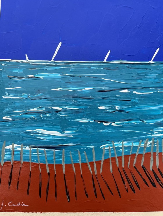 Image 1 of Acrylic knife on natural paper.  Format 30x21 cm.