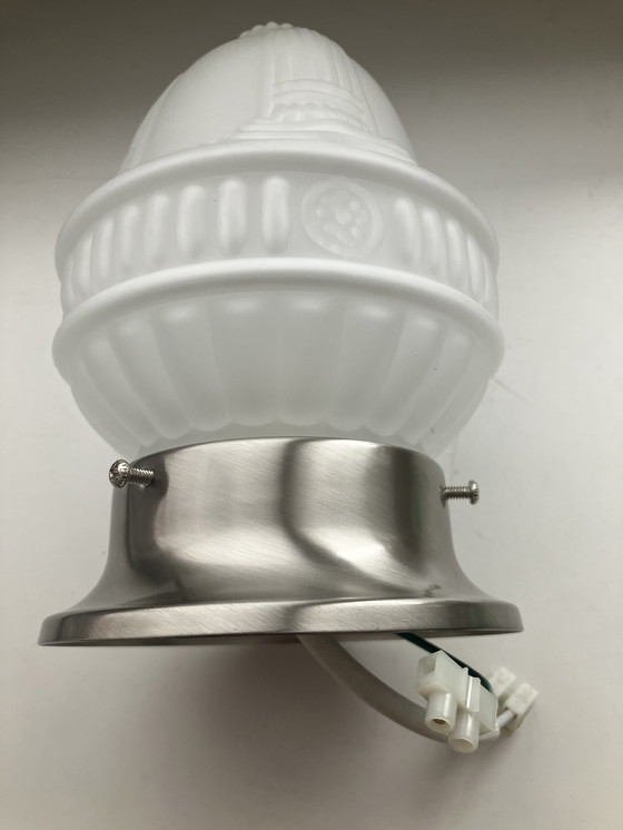 Image 1 of Lampada a stelo smaltata in stile Art Deco vintage