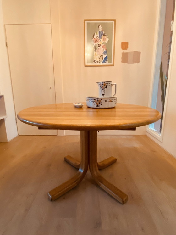 Tavolo da pranzo allungabile originale design danese vintage anni '70, Dyrlund, Tavoli da pranzo, Legno (foto 15 di 15)