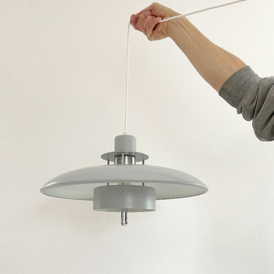 Image 1 of large gray Danish vintage design LAMP Lyskaer Belysning MCM