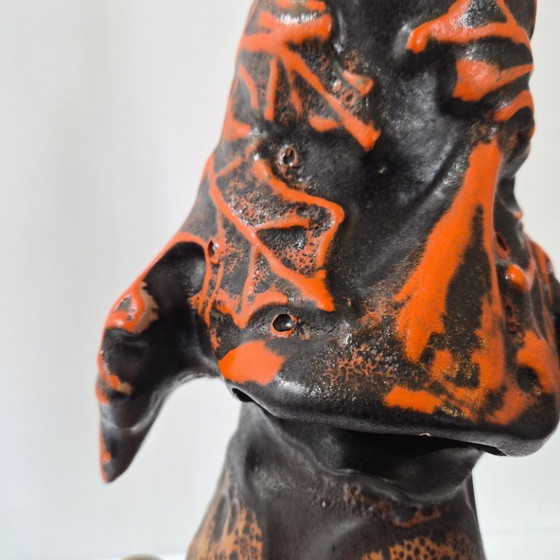 Image 1 of BELANGRIJKE VINTAGE KERAMISCHE LAMP UIT 1970 MET DUBBELE ONTSTEKING, JAREN 70, WEST-DUITSLAND