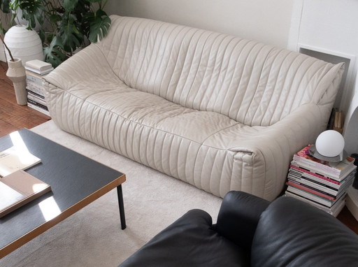 1x Sandra Sofa von Annie Hiéronimus - Ligne Roset / Cinna - 3-Sitzer (1970, Leder)
