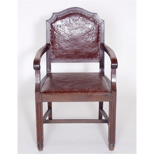 Poltrona vintage in legno, 1930