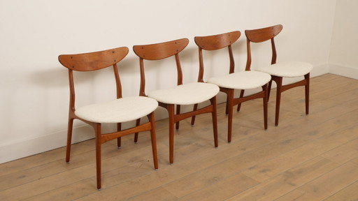 4 x dining chair | Teak | Newly upholstered