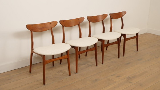 Image 1 of 4 x dining chair | Teak | Newly upholstered