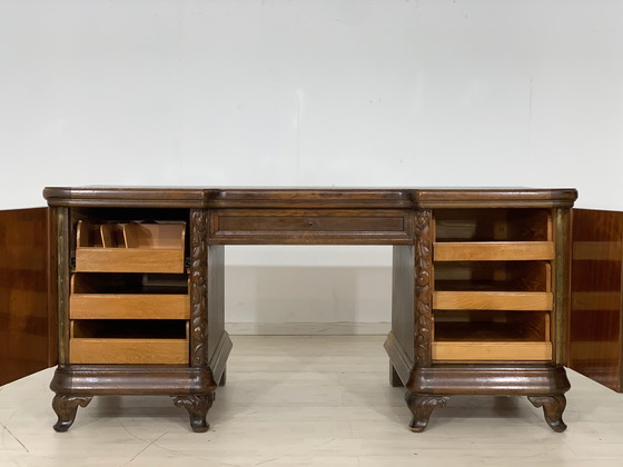 Image 1 of Wilhelminian style writing table desk around 1900