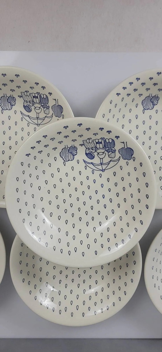6 Sarreguemines earthenware plates – Crockery, Porcelain (photo 3 of 5)