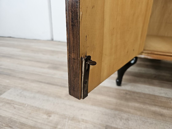 Image 1 of Mahagoni-Maser-Frisierkommode mit weißer Marmorplatte