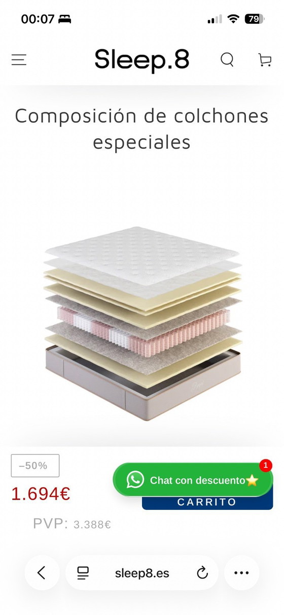 Image 1 of Materasso Grether & Wells Regal (160 x 200 cm)