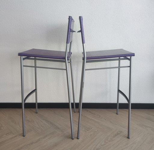 2x Bonacina Miss B stools - design Tito Agnoli