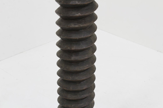 Image 1 of Pilastro porta-piante francese d'epoca a forma di vite