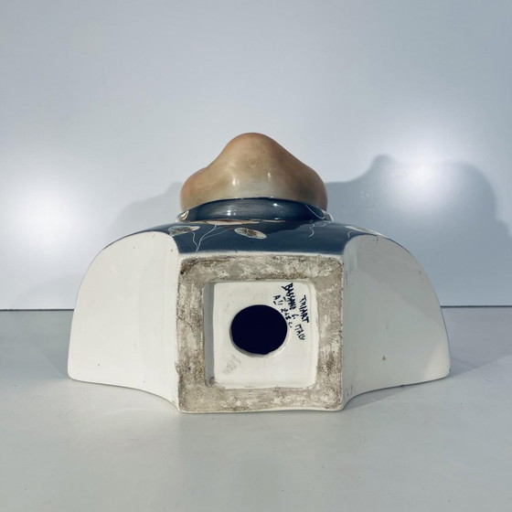 Triart Bassano Buste Visage de Femme avec Voile Sculptures, 1940 – Ceramic, Art Deco (photo 12 of 15)