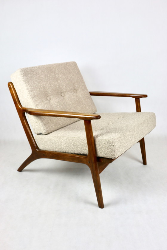 Image 1 of Vintage Danish Beige Boucle Loop Chair, 1970s - Set of 2