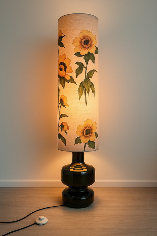 Vintage Doria vloerlamp - Mid Century - Charme met florale elegantie