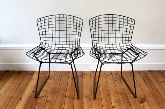 Pair of vintage Wire Bertoia chairs – Knoll, Dining chairs, Metal (photo 3 of 8)
